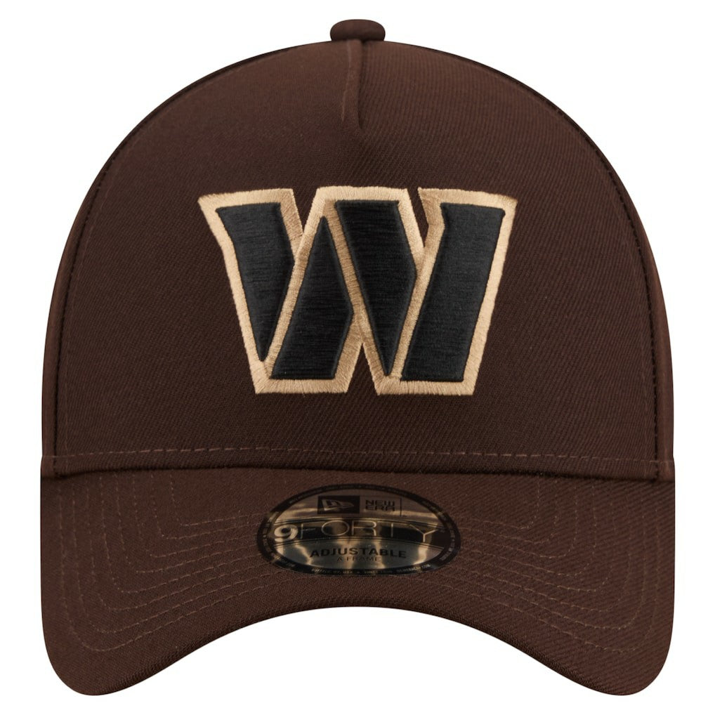 Washington Commanders New Era Burnt Wood A-Frame 9FORTY Adjustable Hat Dark Brown