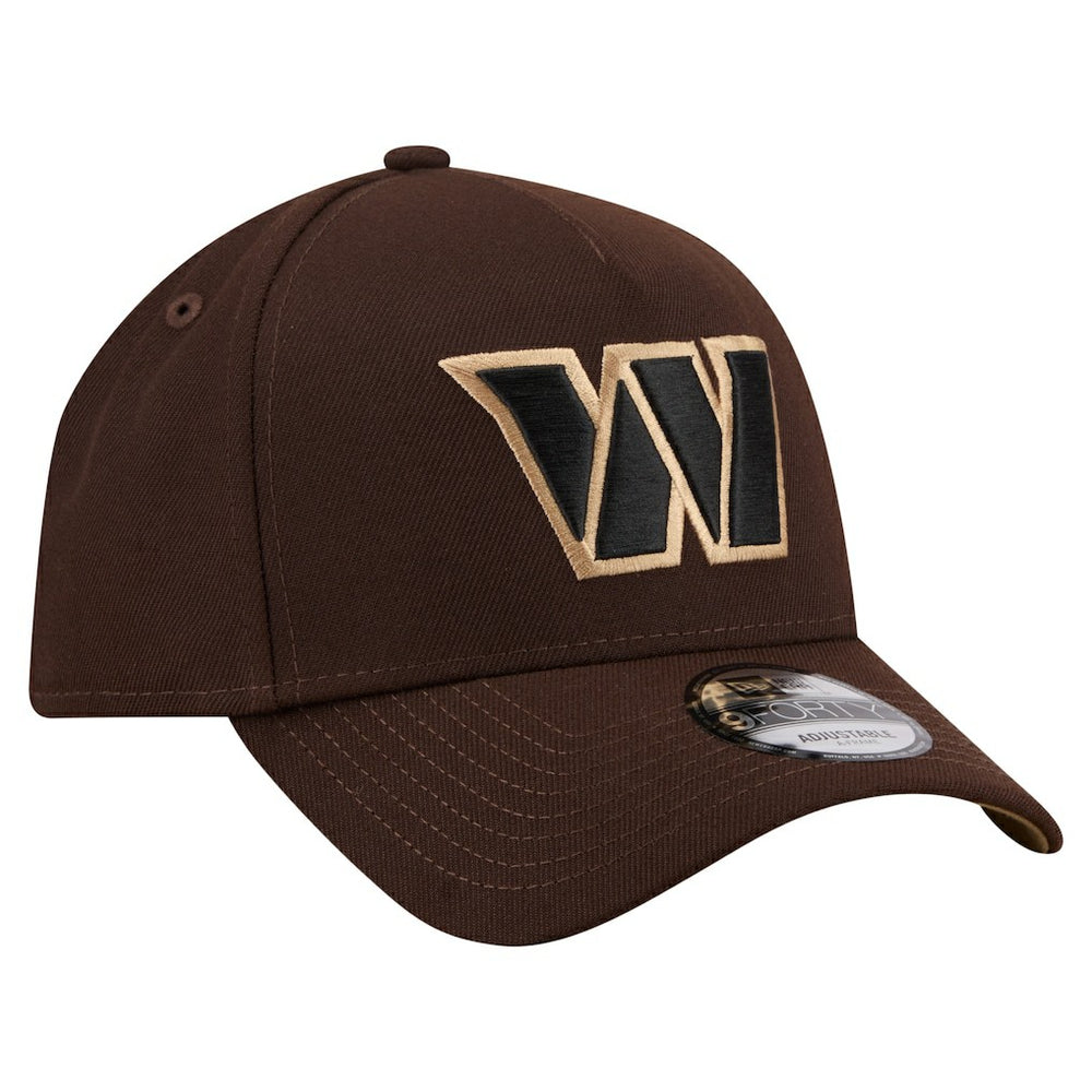 Washington Commanders New Era Burnt Wood A-Frame 9FORTY Adjustable Hat Dark Brown