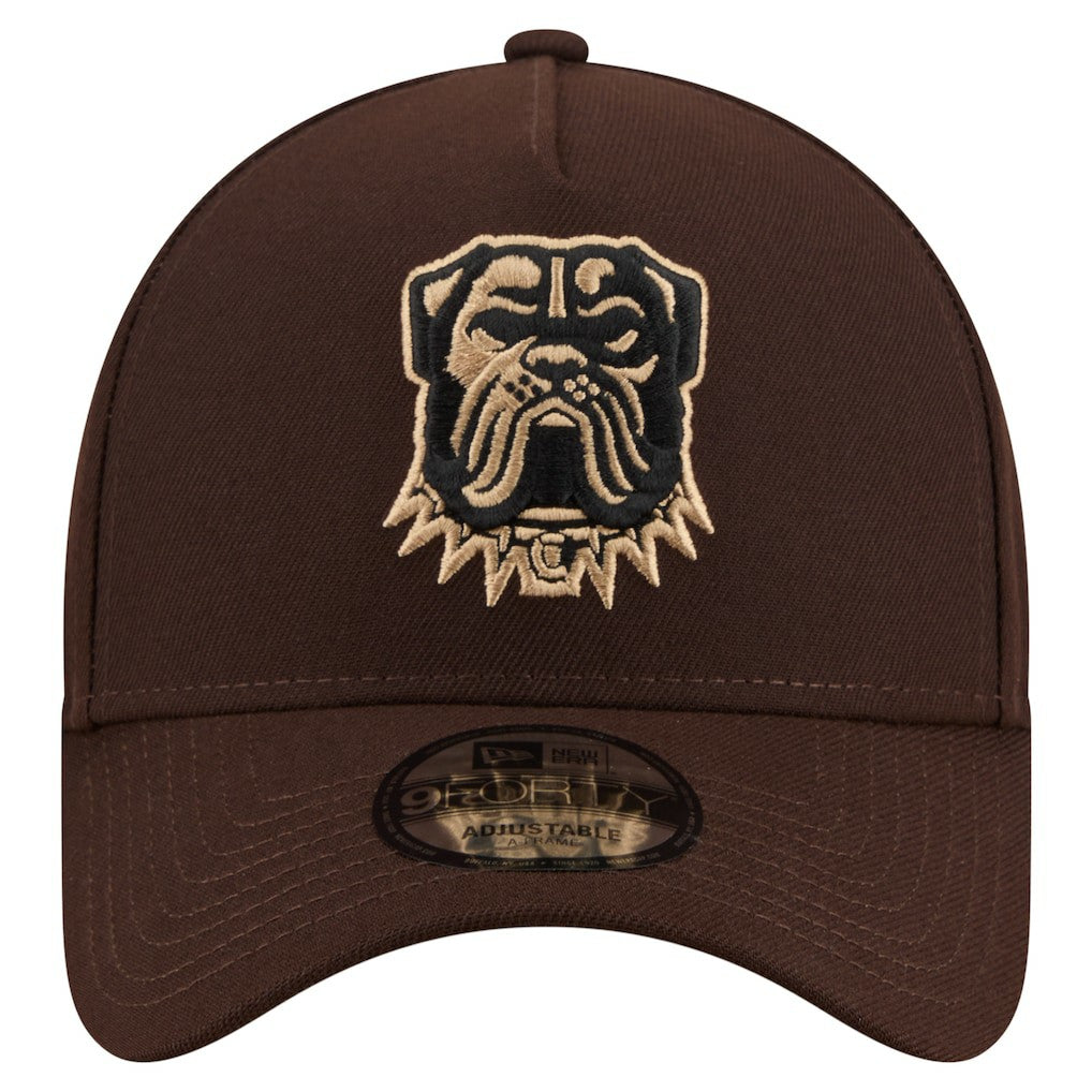 Cleveland Browns New Era Burnt Wood A-Frame 9FORTY Adjustable Hat Dark Brown