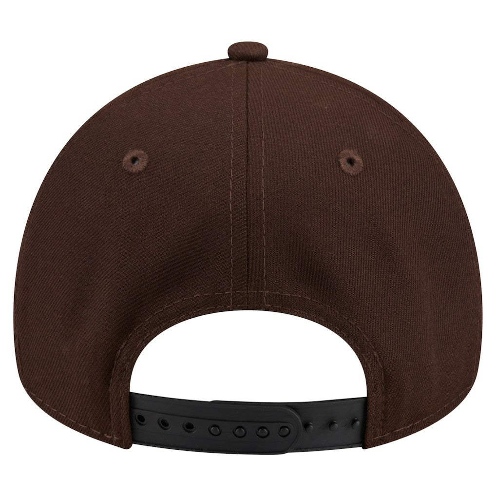 Cleveland Browns New Era Burnt Wood A-Frame 9FORTY Adjustable Hat Dark Brown