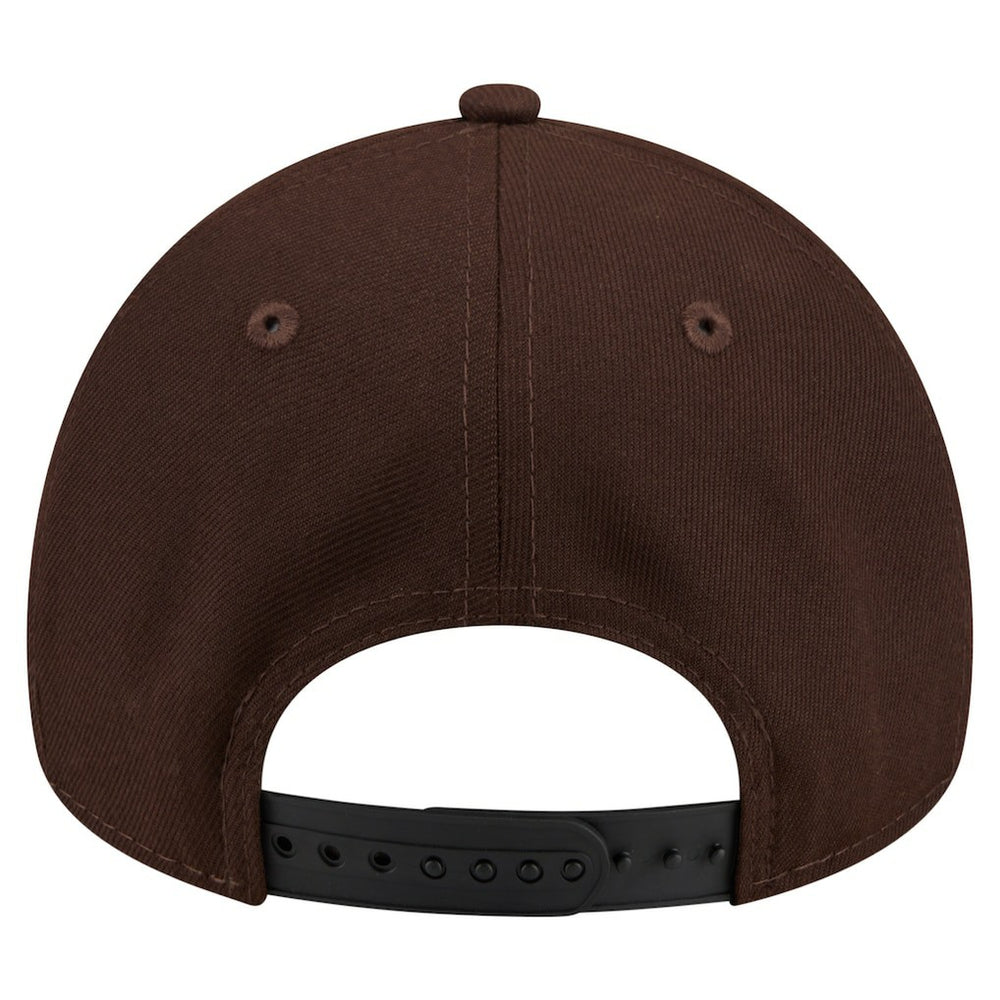 Cleveland Browns New Era Burnt Wood A-Frame 9FORTY Adjustable Hat Dark Brown