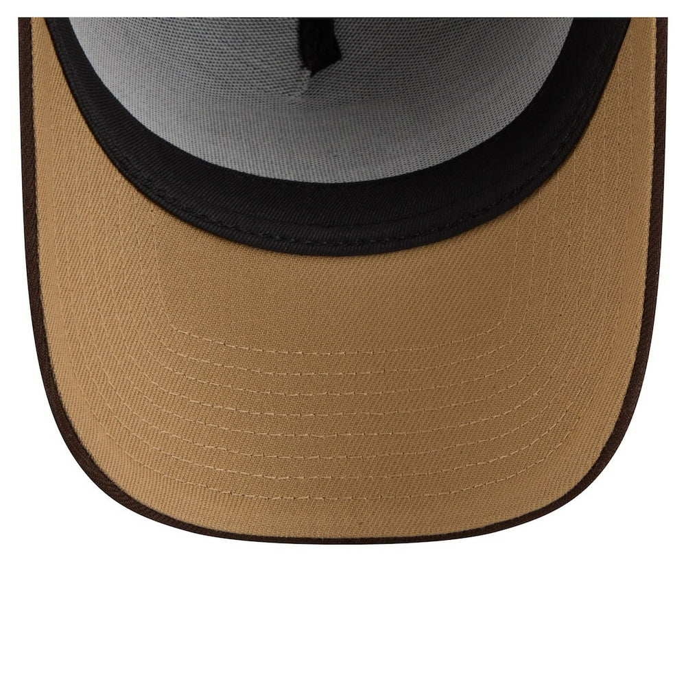 Cleveland Browns New Era Burnt Wood A-Frame 9FORTY Adjustable Hat Dark Brown