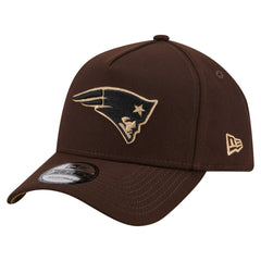New England Patriots New Era Burnt Wood A-Frame 9FORTY Adjustable Hat Dark Brown