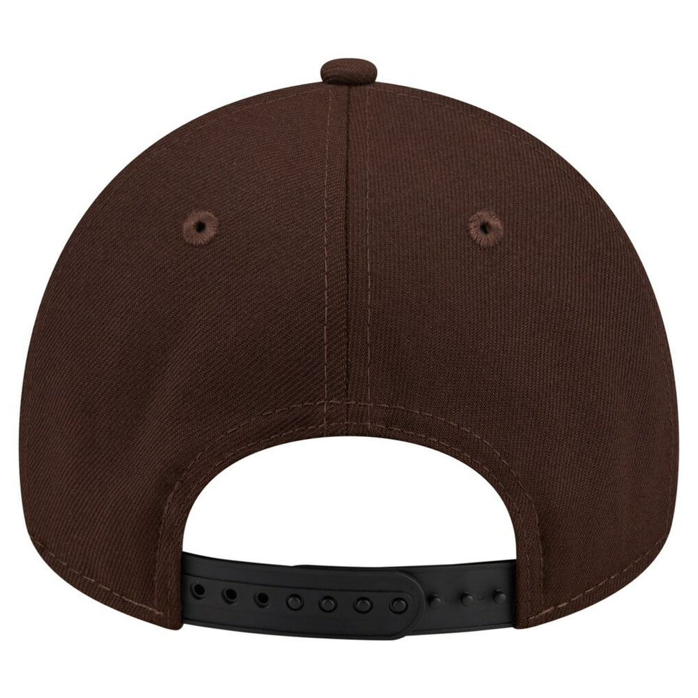 New England Patriots New Era Burnt Wood A-Frame 9FORTY Adjustable Hat Dark Brown