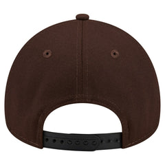 New England Patriots New Era Burnt Wood A-Frame 9FORTY Adjustable Hat Dark Brown