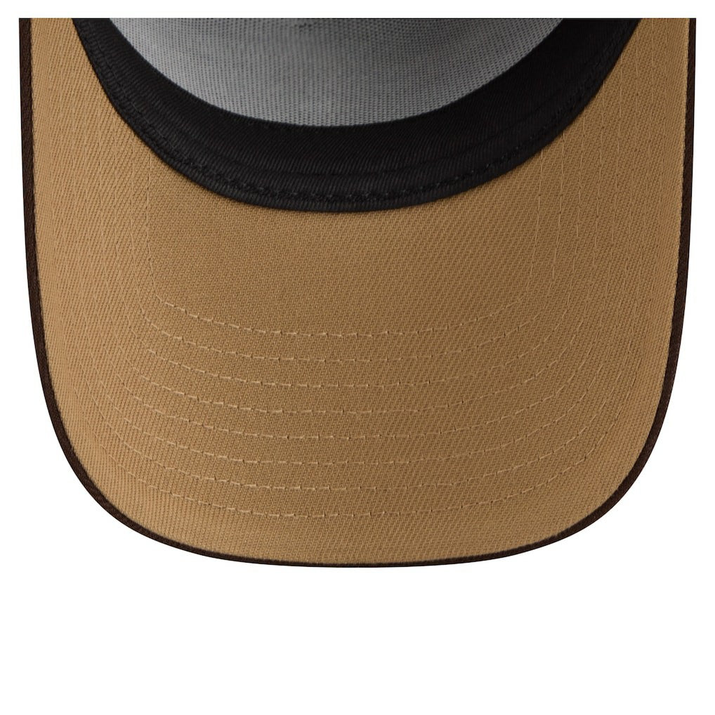 New England Patriots New Era Burnt Wood A-Frame 9FORTY Adjustable Hat Dark Brown