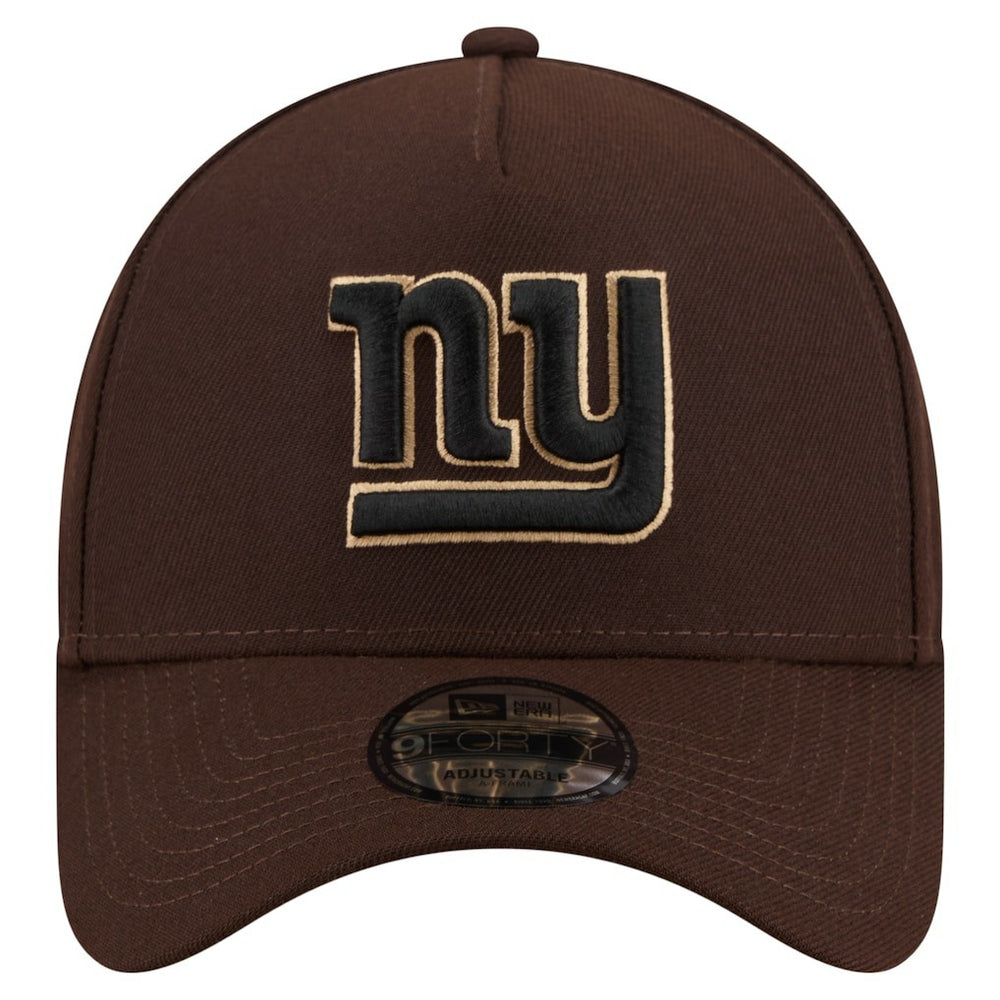 New York Giants New Era Burnt Wood A-Frame 9FORTY Adjustable Hat Dark Brown
