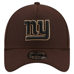 New York Giants New Era Burnt Wood A-Frame 9FORTY Adjustable Hat Dark Brown
