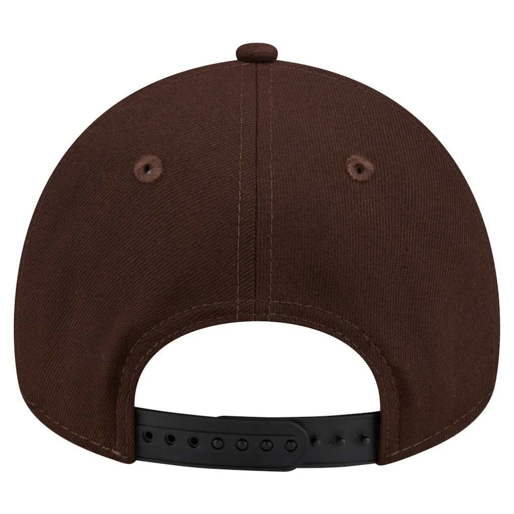 New York Giants New Era Burnt Wood A-Frame 9FORTY Adjustable Hat Dark Brown