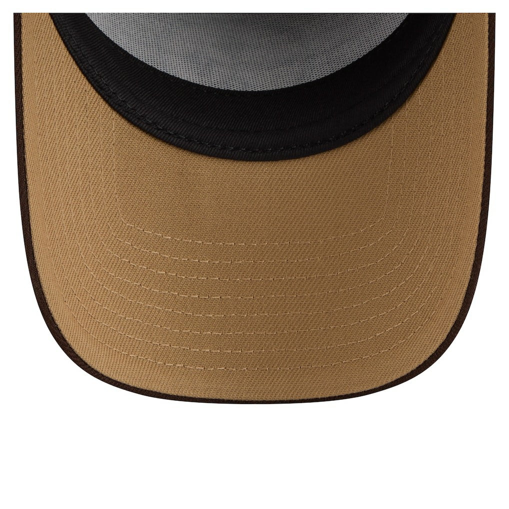 Pittsburgh Steelers New Era Burnt Wood A-Frame 9FORTY Adjustable Hat Dark Brown