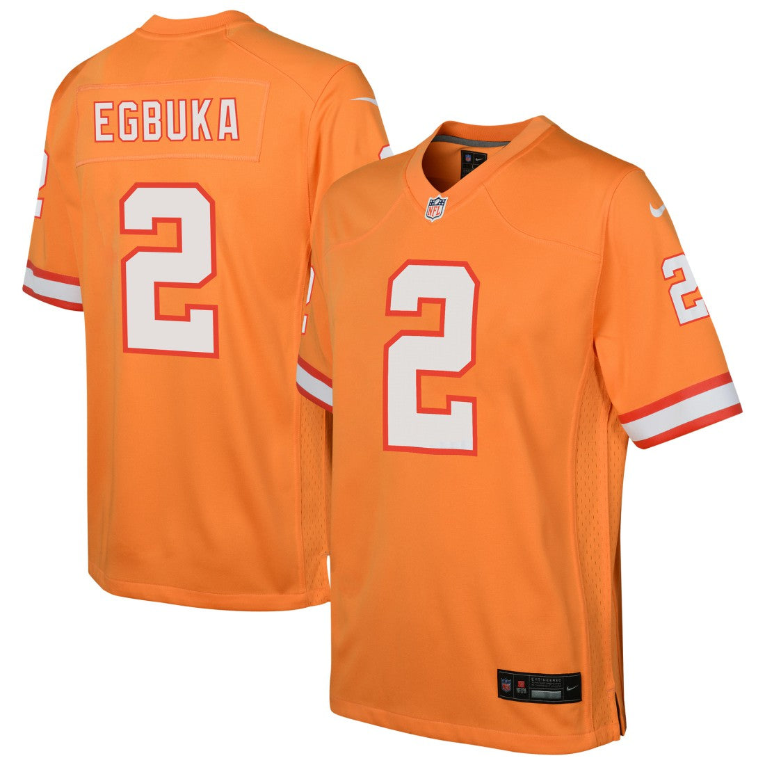 Nike Emeka Egbuka Tampa Bay Buccaneers Youth Team Game Jersey Orange