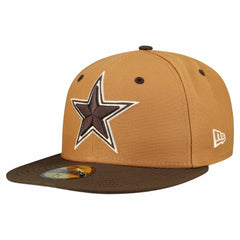 Dallas Cowboys New Era Two-Tone Walnut 59FIFTY Fitted Hat Light Brown/Dark Brown