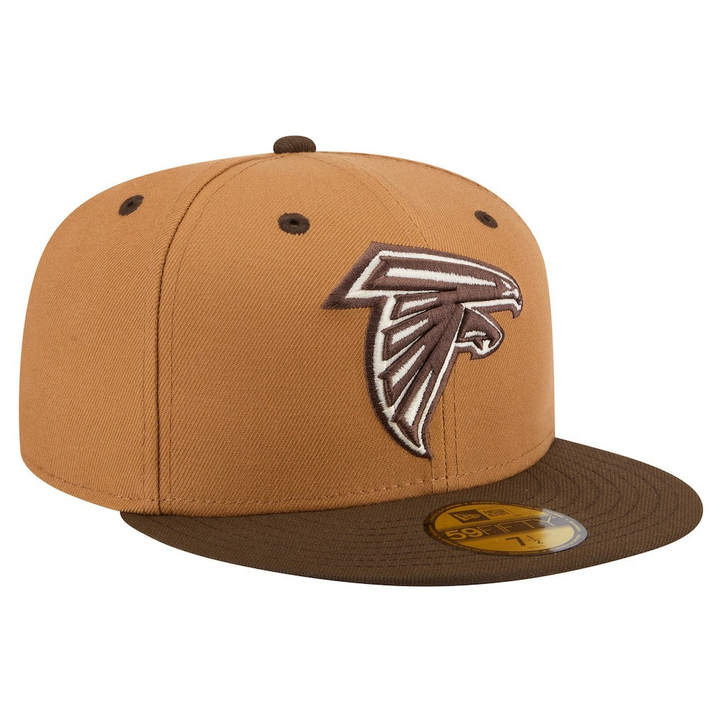 Atlanta Falcons New Era Two-Tone Walnut 59FIFTY Fitted Hat Light Brown/Dark Brown