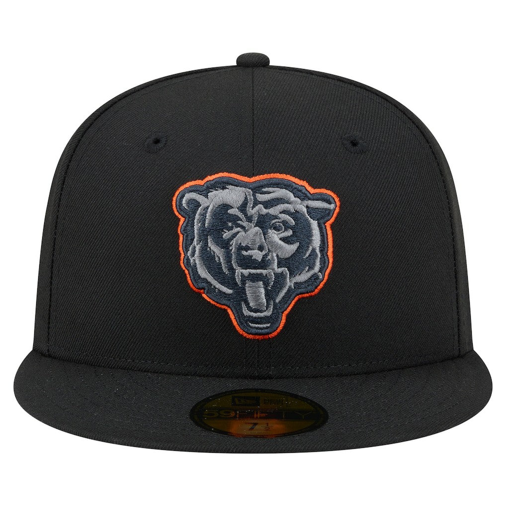Chicago Bears New Era Color Pop 59FIFTY Fitted Hat Black