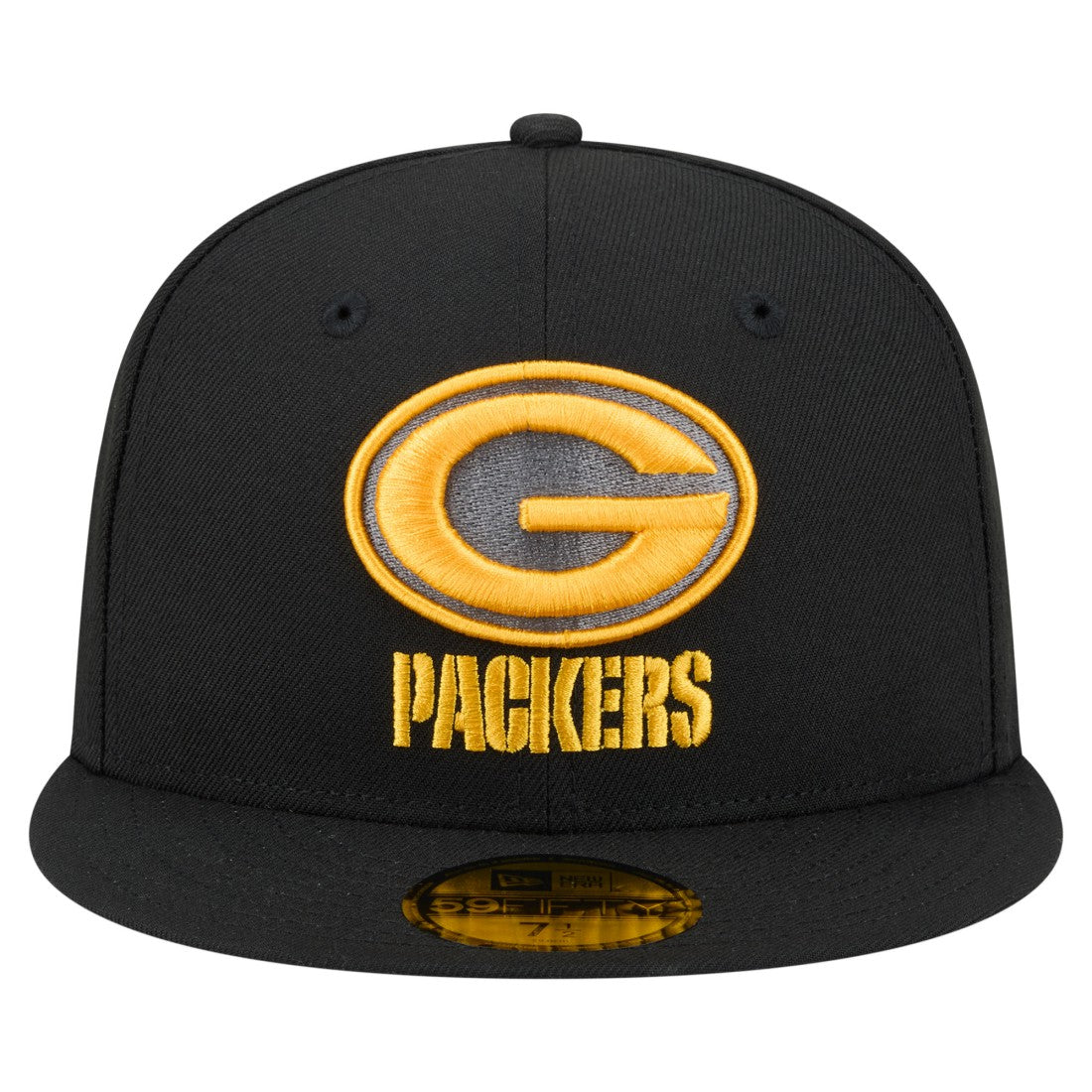 Green Bay Packers New Era Color Pop 59FIFTY Fitted Hat Black