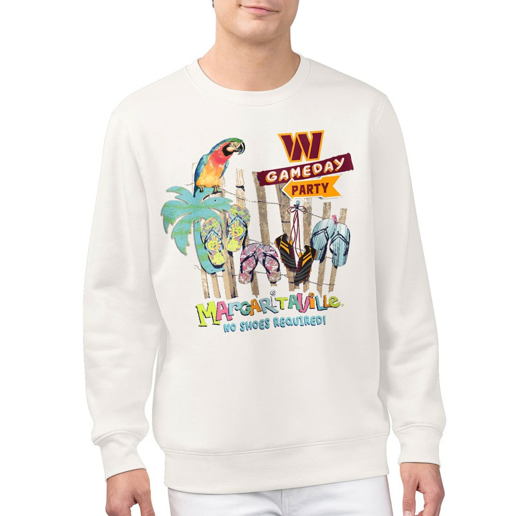 Washington Commanders Margaritaville Gameday Party Fleece Sweatshirt Cream