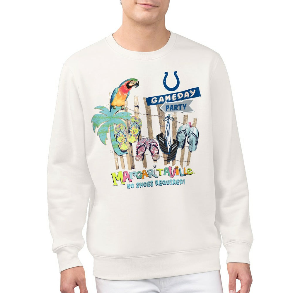 Indianapolis Colts Margaritaville Gameday Party Fleece Sweatshirt Cream