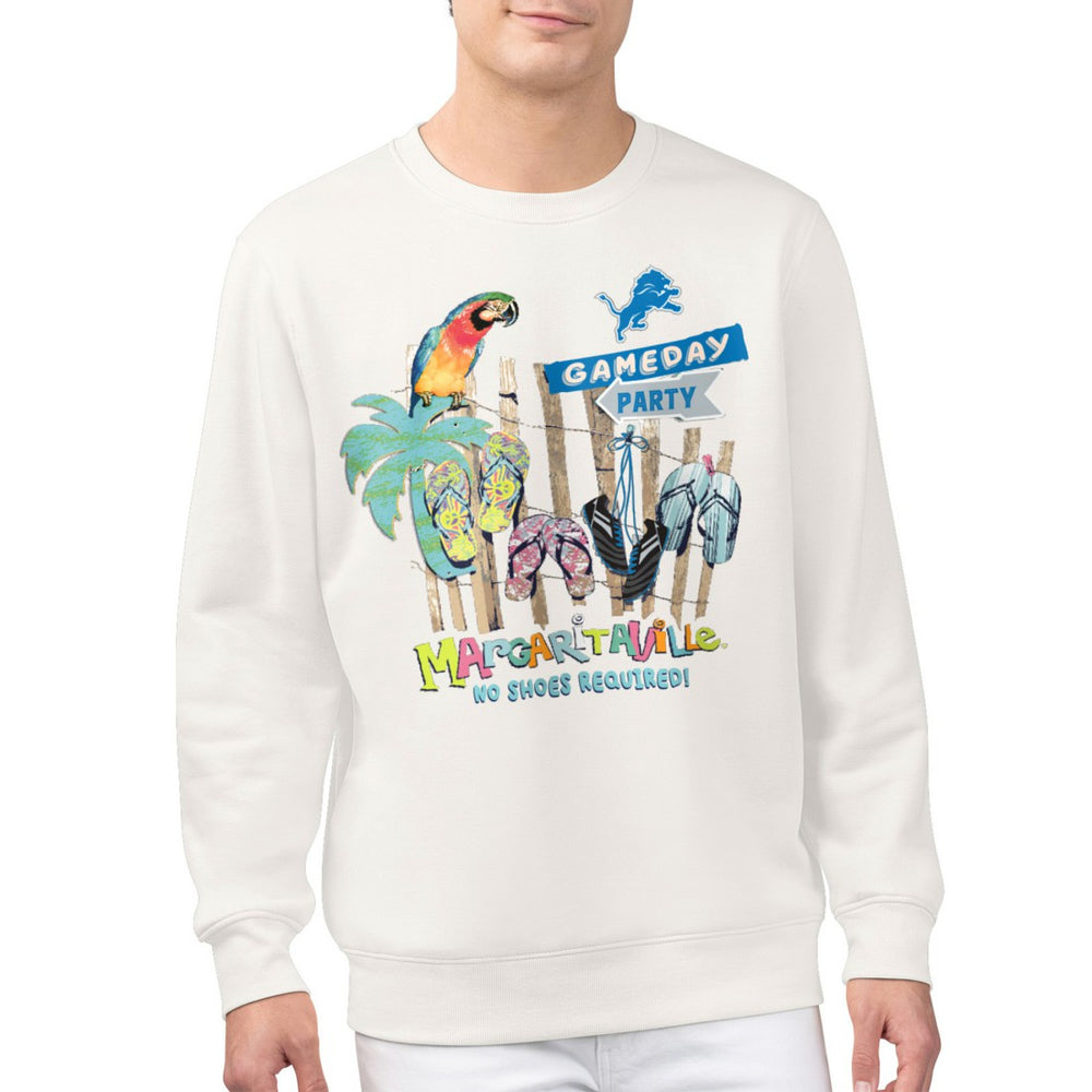 Detroit Lions Margaritaville Gameday Party Fleece Sweatshirt Cream