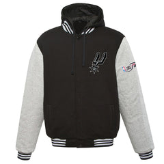 San Antonio Spurs JH Design 2014 NBA Finals Fleece Full-Zip Varsity Jacket Black