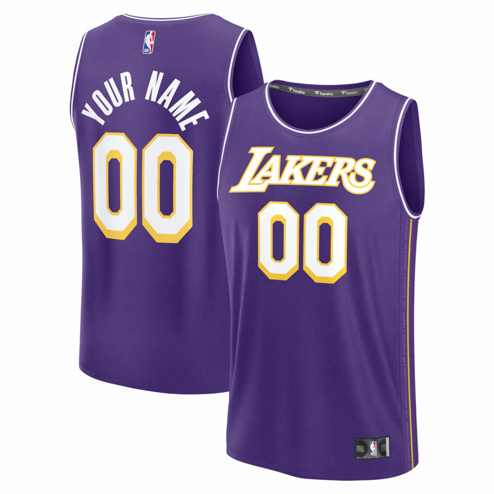 Los Angeles Lakers Fastbreak Custom Jersey Statement Edition Purple | Fanatics