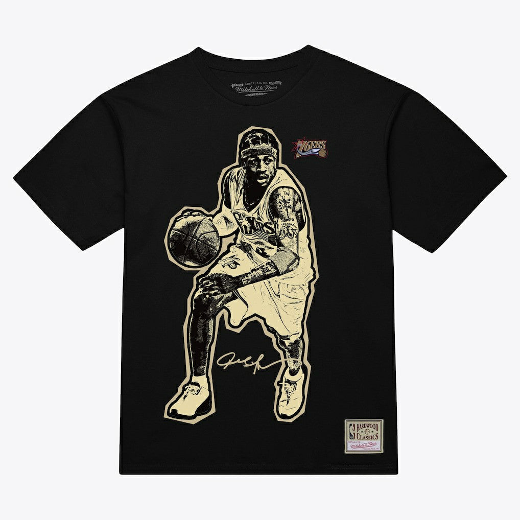 Allen Iverson Philadelphia 76ers Unisex Blockbuster Player Graphic T-Shirt Black | Mitchell & Ness online