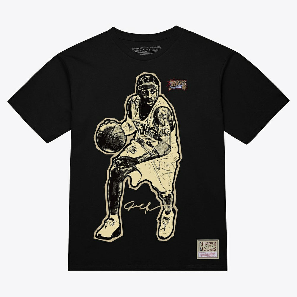 Allen Iverson Philadelphia 76ers Unisex Blockbuster Player Graphic T-Shirt Black | Mitchell & Ness online