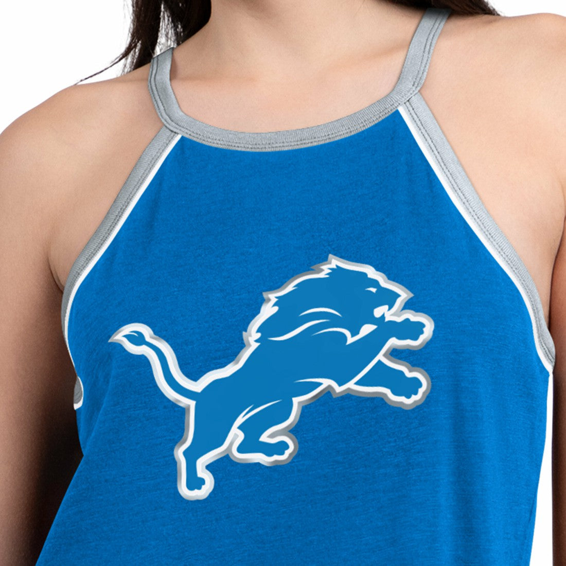Detroit Lions G-III 4Her by Carl Banks Women's Redemption Win Slub Tank Top Royal