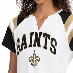 New Orleans Saints Starter Women's Game On Notch Neck T-Shirt White