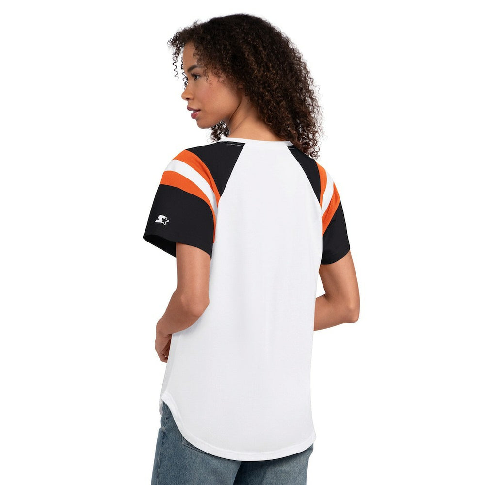 Cincinnati Bengals Starter Women's Game On Notch Neck T-Shirt White