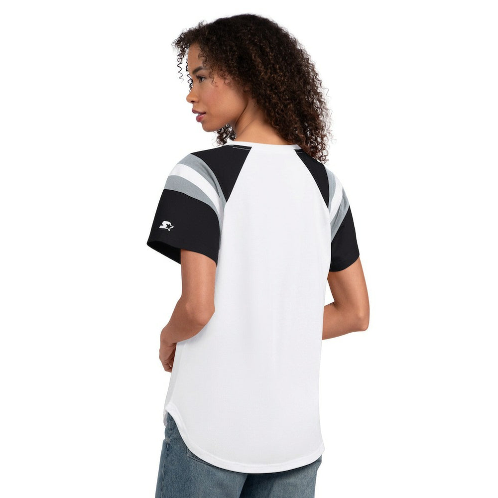 Las Vegas Raiders Starter Women's Game On Notch Neck T-Shirt White