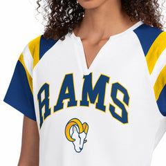 Los Angeles Rams Starter Women's Game On Notch Neck T-Shirt White