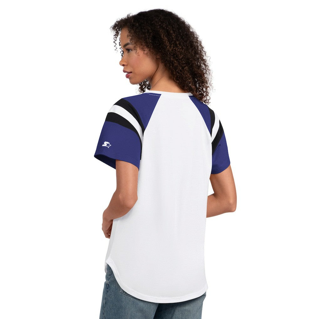 Baltimore Ravens Starter Women's Game On Notch Neck T-Shirt White