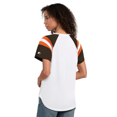Cleveland Browns Starter Women's Game On Notch Neck T-Shirt White