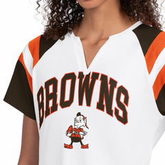 Cleveland Browns Starter Women's Game On Notch Neck T-Shirt White