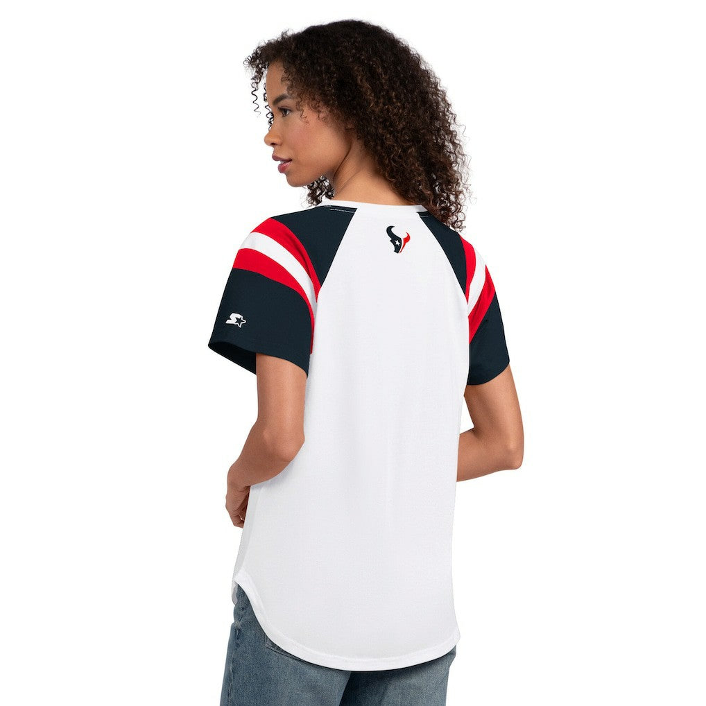 Houston Texans Starter Women's Game On Notch Neck T-Shirt White