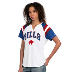 Buffalo Bills Starter Women's Game On Notch Neck T-Shirt White