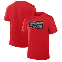 Florida Panthers Back-To-Back Stanley Cup Champions Reign Red T-Shirt - Red - NHL 203499280