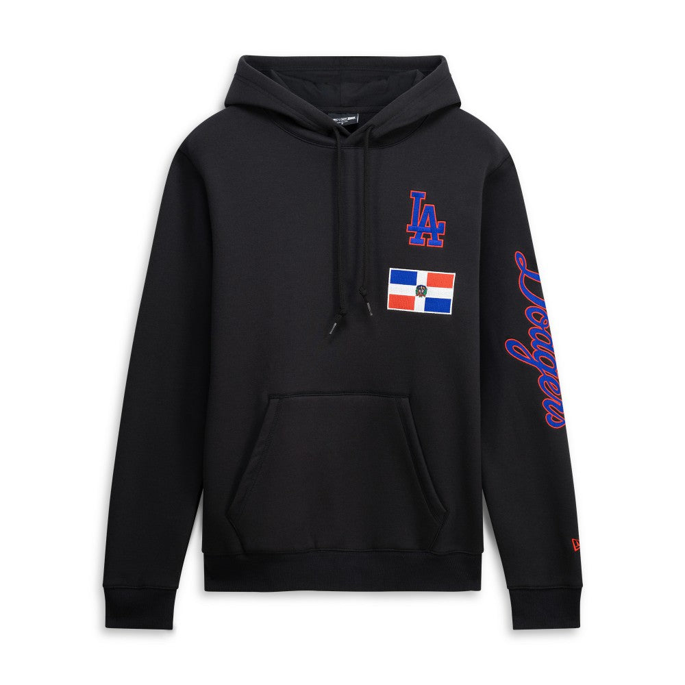 Los Angeles Dodgers New Era Dominican Republic Country Flag Hoodie - Black - New Era Online
