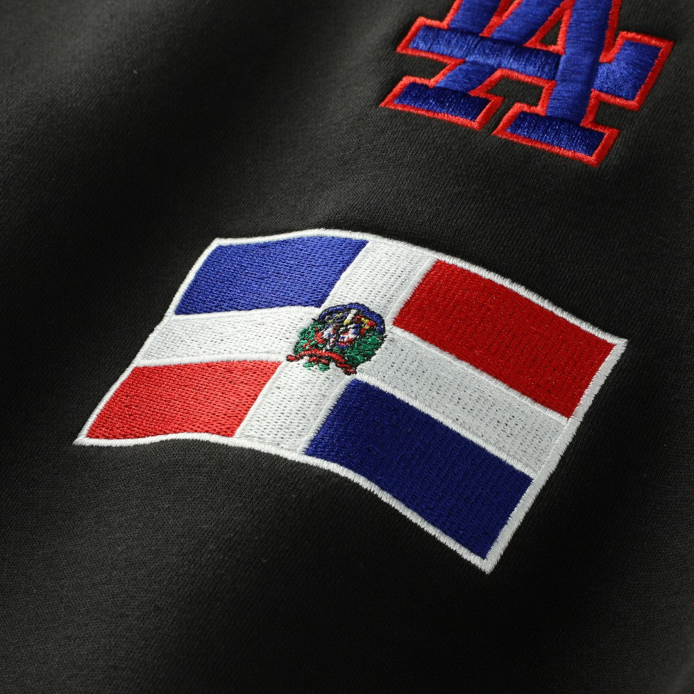 Los Angeles Dodgers New Era Dominican Republic Country Flag Hoodie - Black - New Era Online