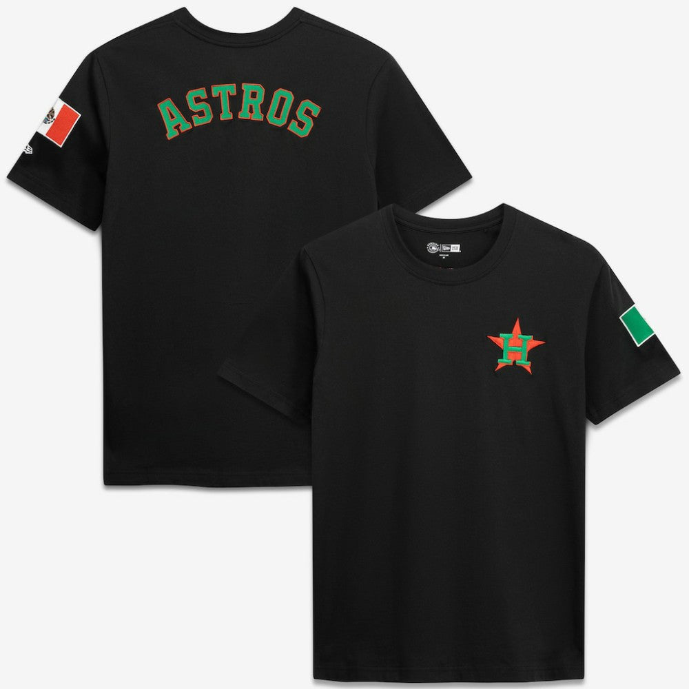Houston Astros New Era Mexico Country Flag T-Shirt - Black - New Era Sale