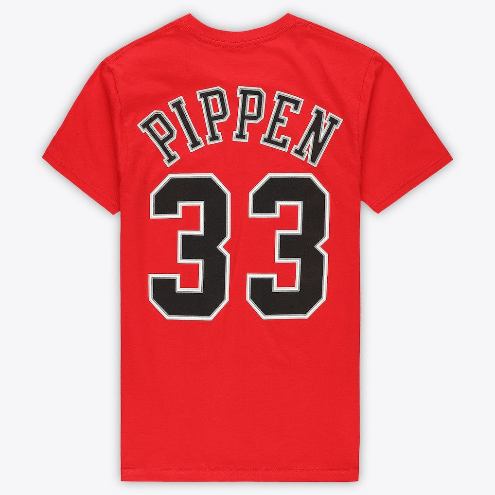 Scottie Pippen Chicago Bulls Unisex Hardwood Classics Name & Number T-Shirt for sale Red | Mitchell & Ness outlet