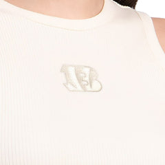 Cincinnati Bengals Starter Women's Travel Pastels Cropped Tank Cream