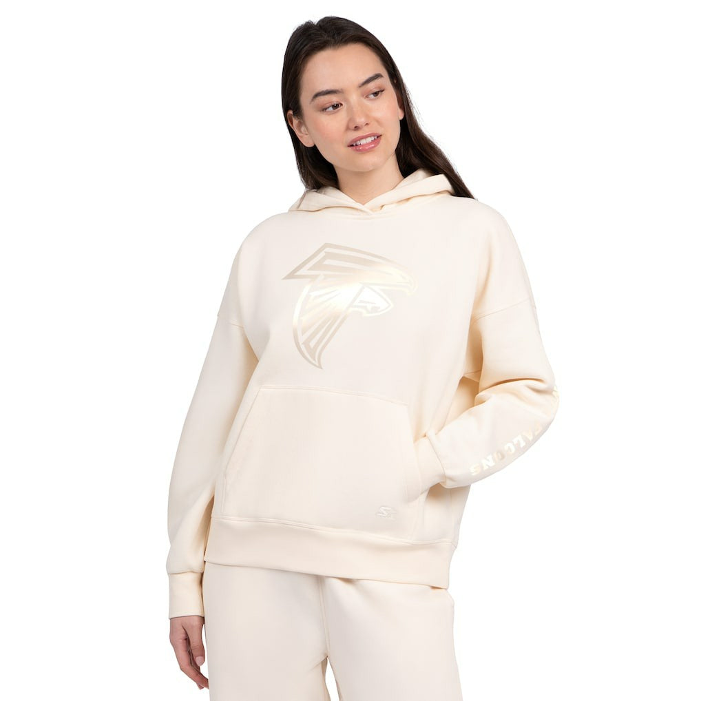 Atlanta Falcons Starter Women's Pastel Relaxed Travel Hoodie Cream