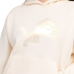 Detroit Lions Starter Women's Pastels Relaxed Travel Hoodie Cream