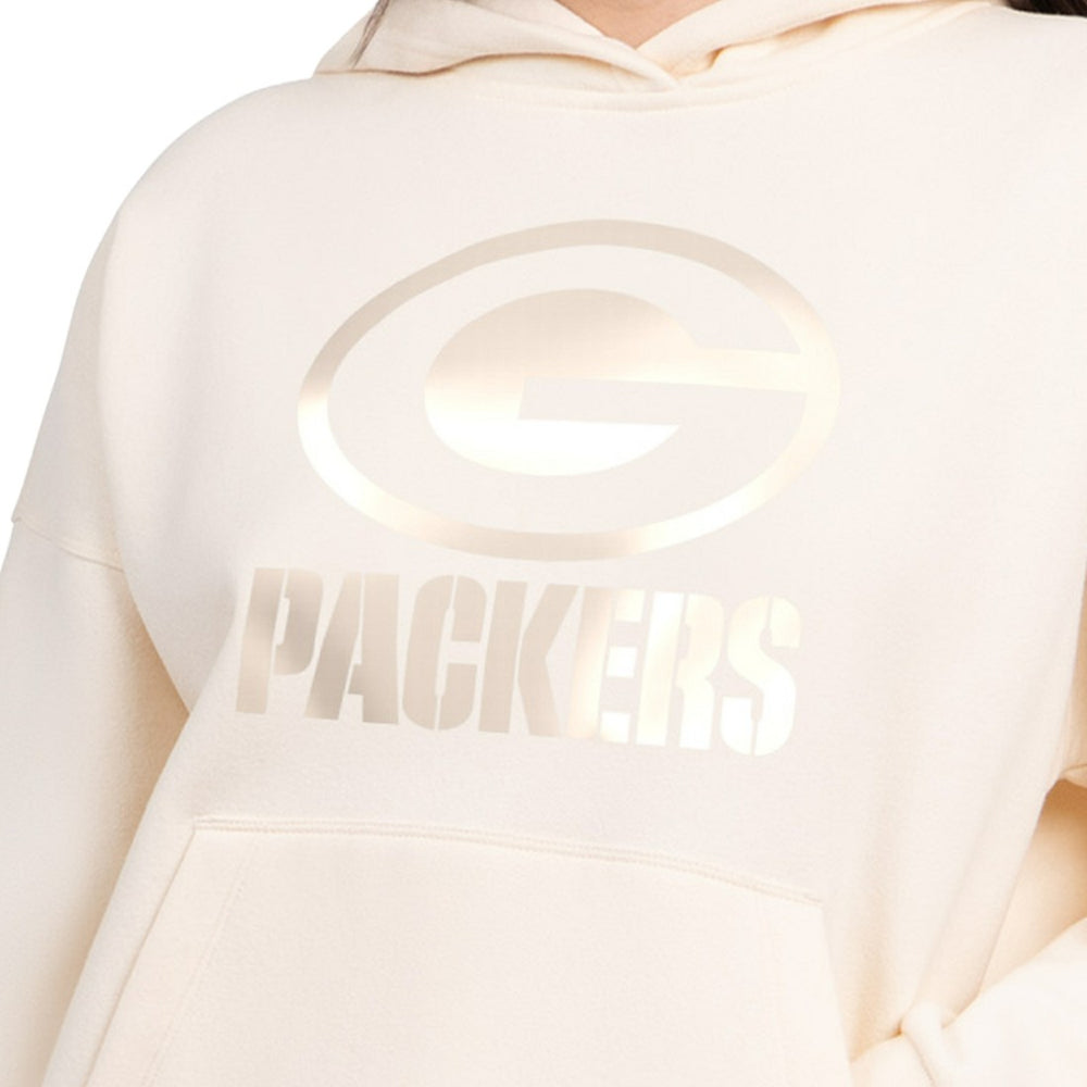 Green Bay Packers Starter Women's Pastels Relaxed Travel Hoodie Cream