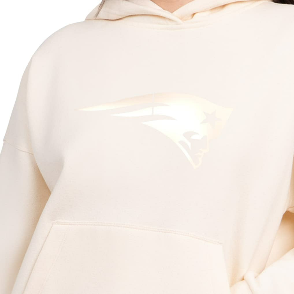 New England Patriots Starter Women's Pastel Relaxed Travel Hoodie Cream