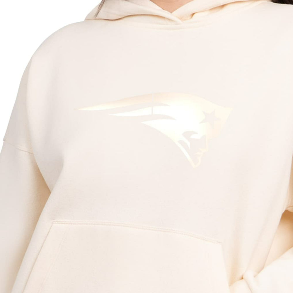 New England Patriots Starter Women's Pastel Relaxed Travel Hoodie Cream