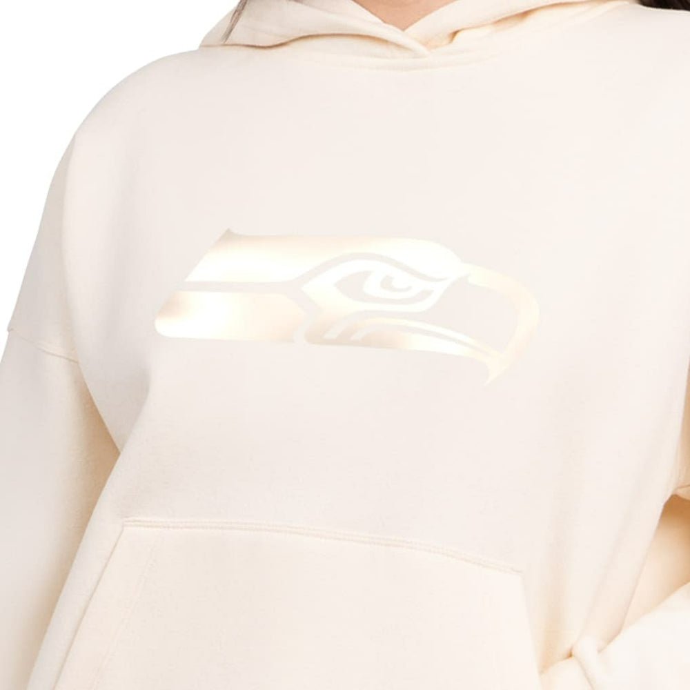 Seattle Seahawks Starter Women's Pastels Relaxed Travel Hoodie Cream