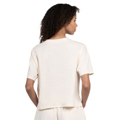 Green Bay Packers Starter Women's Pastel Travel Boxy Cropped T-Shirt Cream