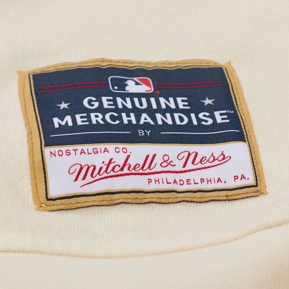 New York Mets Mitchell & Ness Women's Premium Oversized Crewneck Sweatshirt - Cream - Mitchell & Ness Online